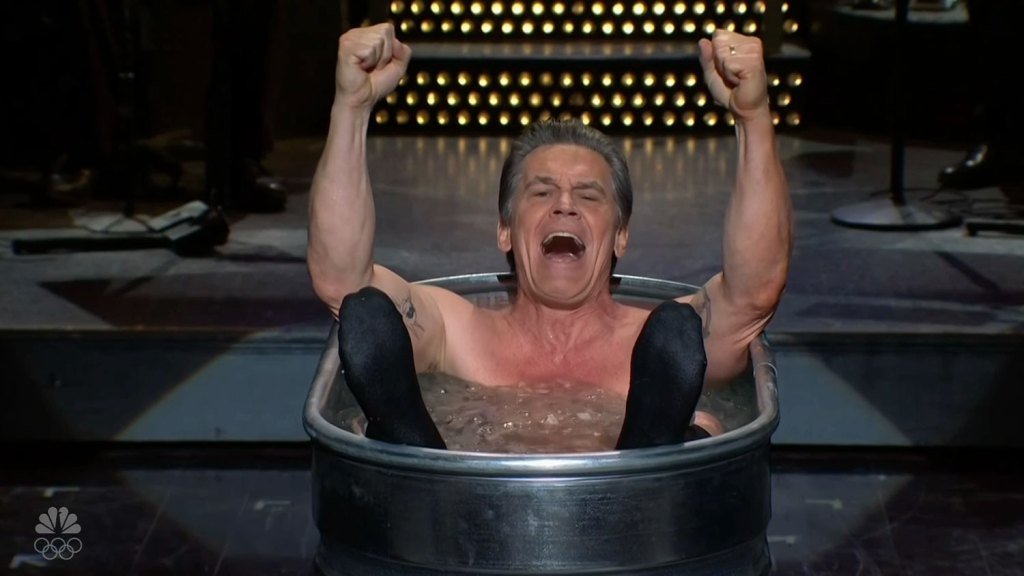 Josh Brolin Strips Garments Off & Takes Chilly Plunge In 'SNL' Monologue